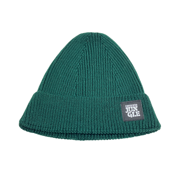 MERINO WOOL BEANIE FOREST GREEN