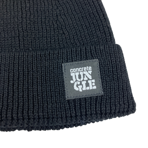 MERINO WOOL BEANIE BLACK