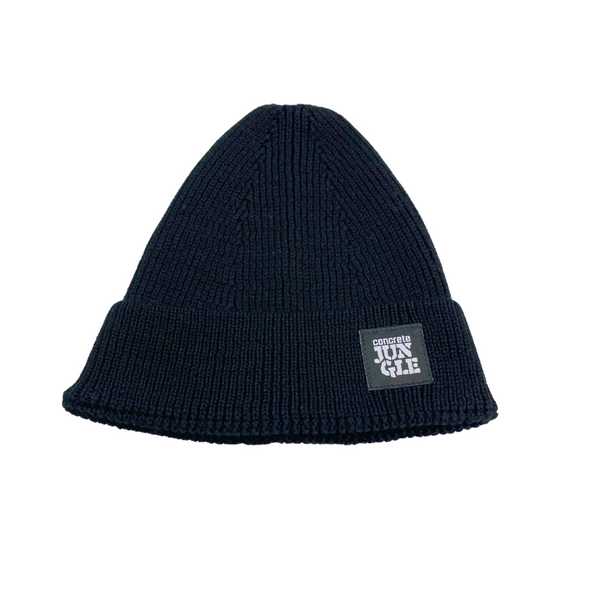 MERINO WOOL BEANIE BLACK