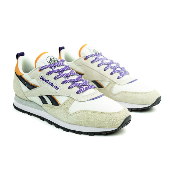 CLASSIC LEATHER WOMENS - CHALK | ALABASTER | DYNAMIC PURPLE - Concrete Jungle Sneakers Brunswick Melbourne