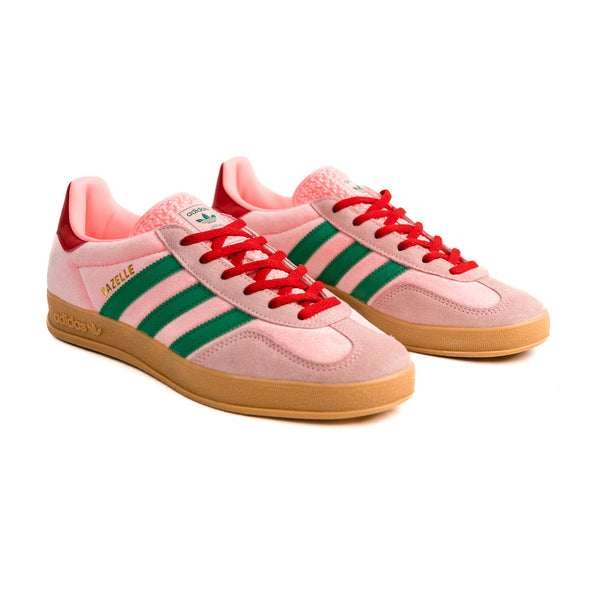 GAZELLE INDOOR WOMENS - COURT GREEN | GLOW PINK