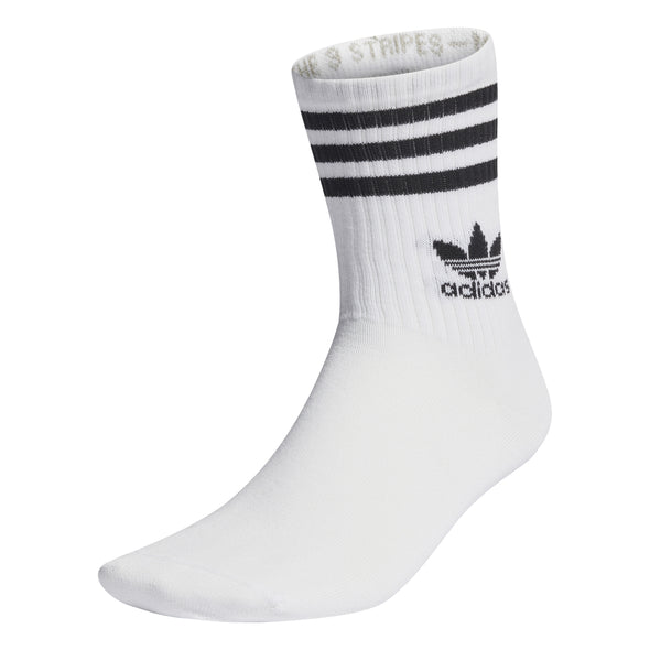 CREW SOCK 3-STRIPE 3-PACK - WHITE - Concrete Jungle Sneakers Brunswick Melbourne