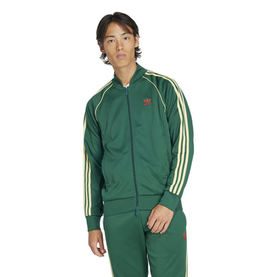 SUPERSTAR TRACK TOP - COLLEGIETE GREEN | POWDER YELLOW