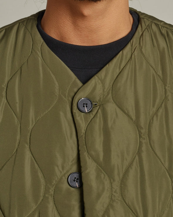 Axis Quilted Vest - Dark Olive