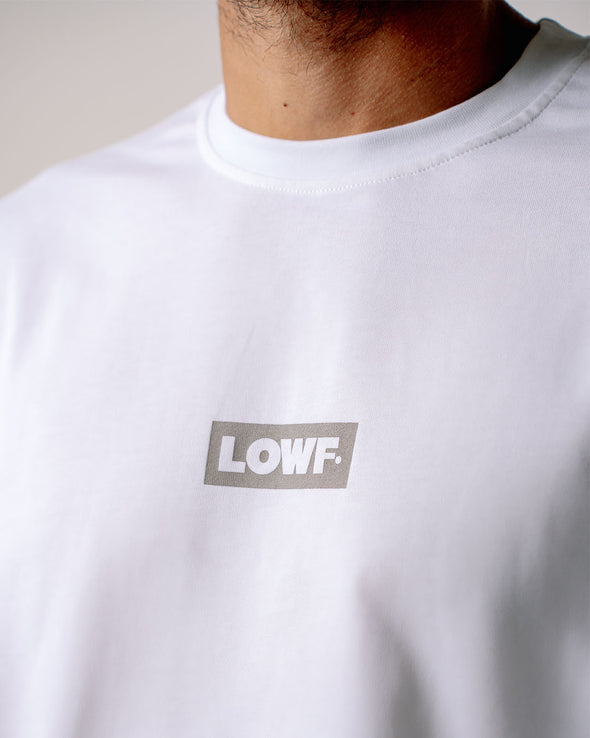 LONG SLEEVE BOX FIT TEE WHITE
