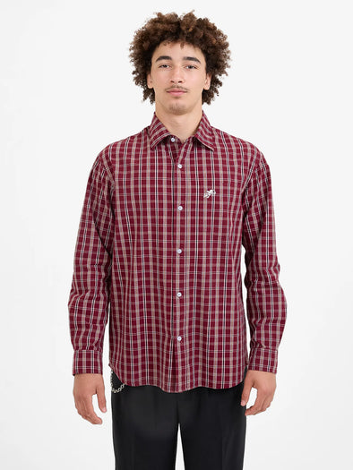 CHERUB POCKET L/S SHIRT- WINE