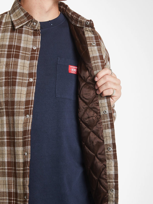 ROYALE QUILTED SHACKET MAJOR BROWN