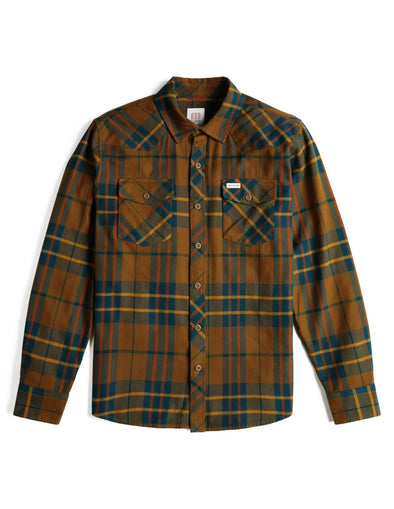 MOUNTAIN SHIRT LONG SLEEVE - DARK KHAKI | MULTI PLAID