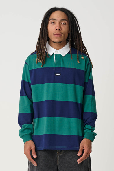 XL STRIPE RUGBY JERSEY - GREEN